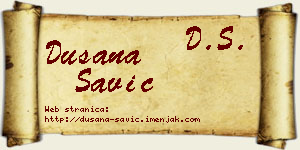 Dušana Savić vizit kartica